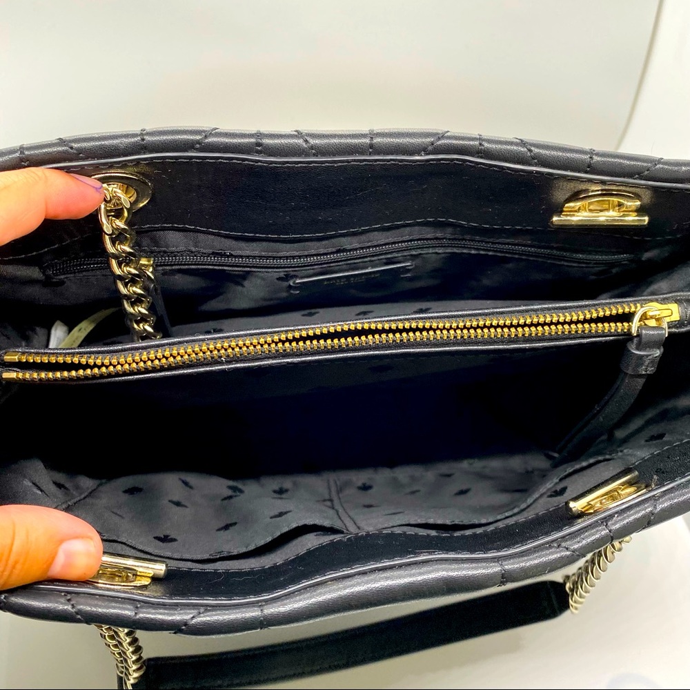 Kate Spade crossbody/shoulder bag black & gold - Picture 4 of 11